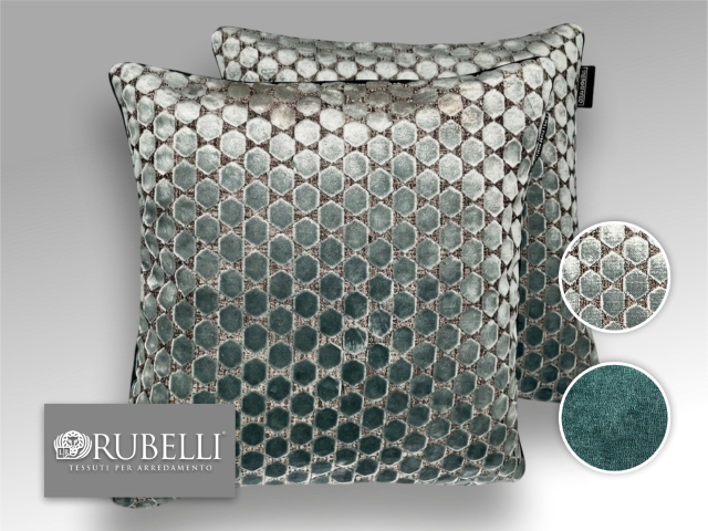 new_106 - Rubelli - Hexagon petrol black white glitter